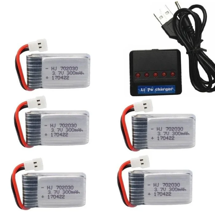 3.7V 300mAh Lipo Batarya ve Şarj Cihazı - Görsel 2